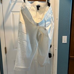 Lane Bryant Size 20 White Lena Crop Pants